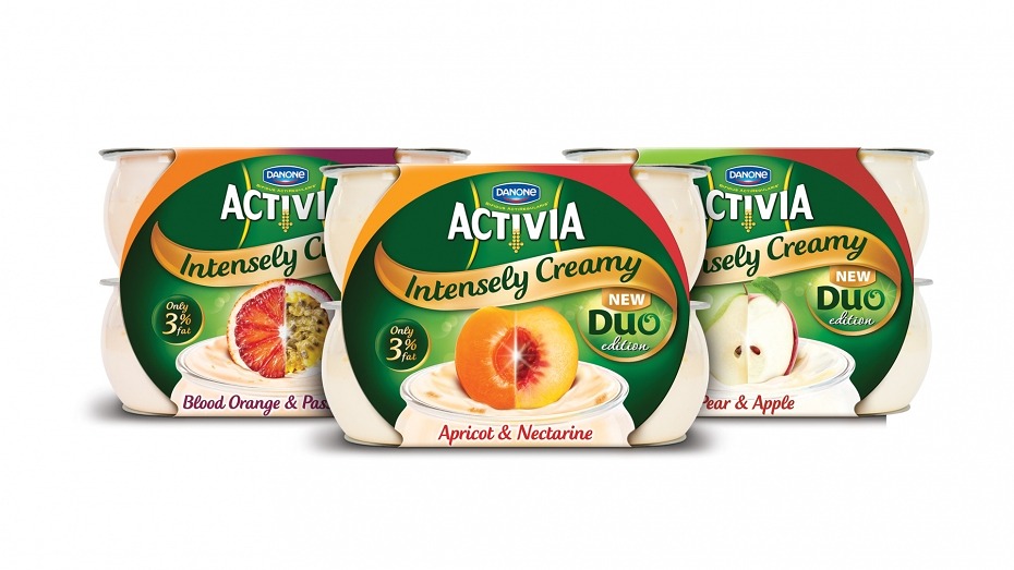 activia intensely creamy duo - Slice Design branding and packaging design
