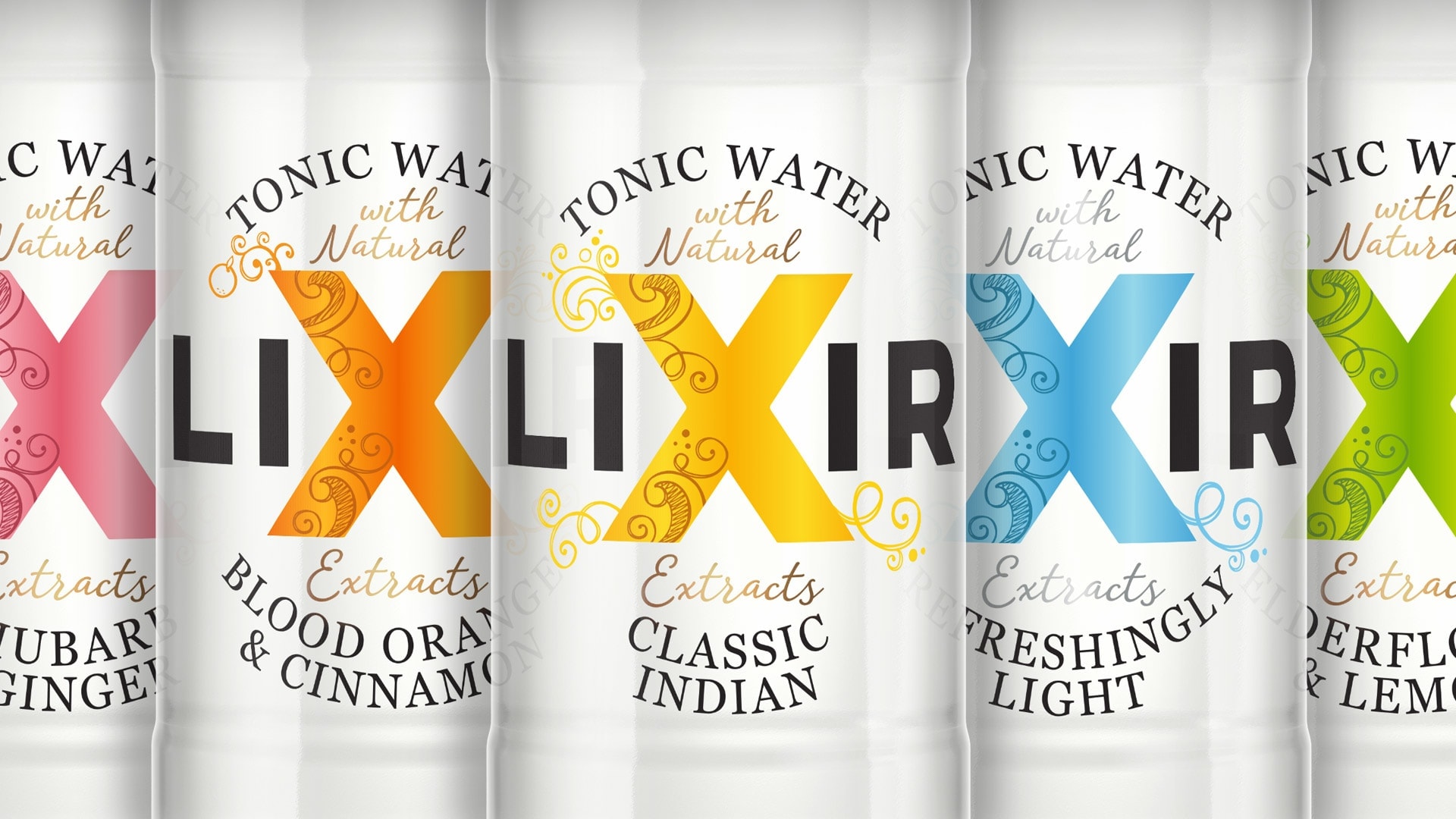 Lixir Tonic Water branding and packaging design
